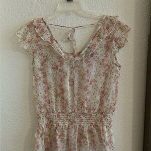 Pink Floral Summer Top